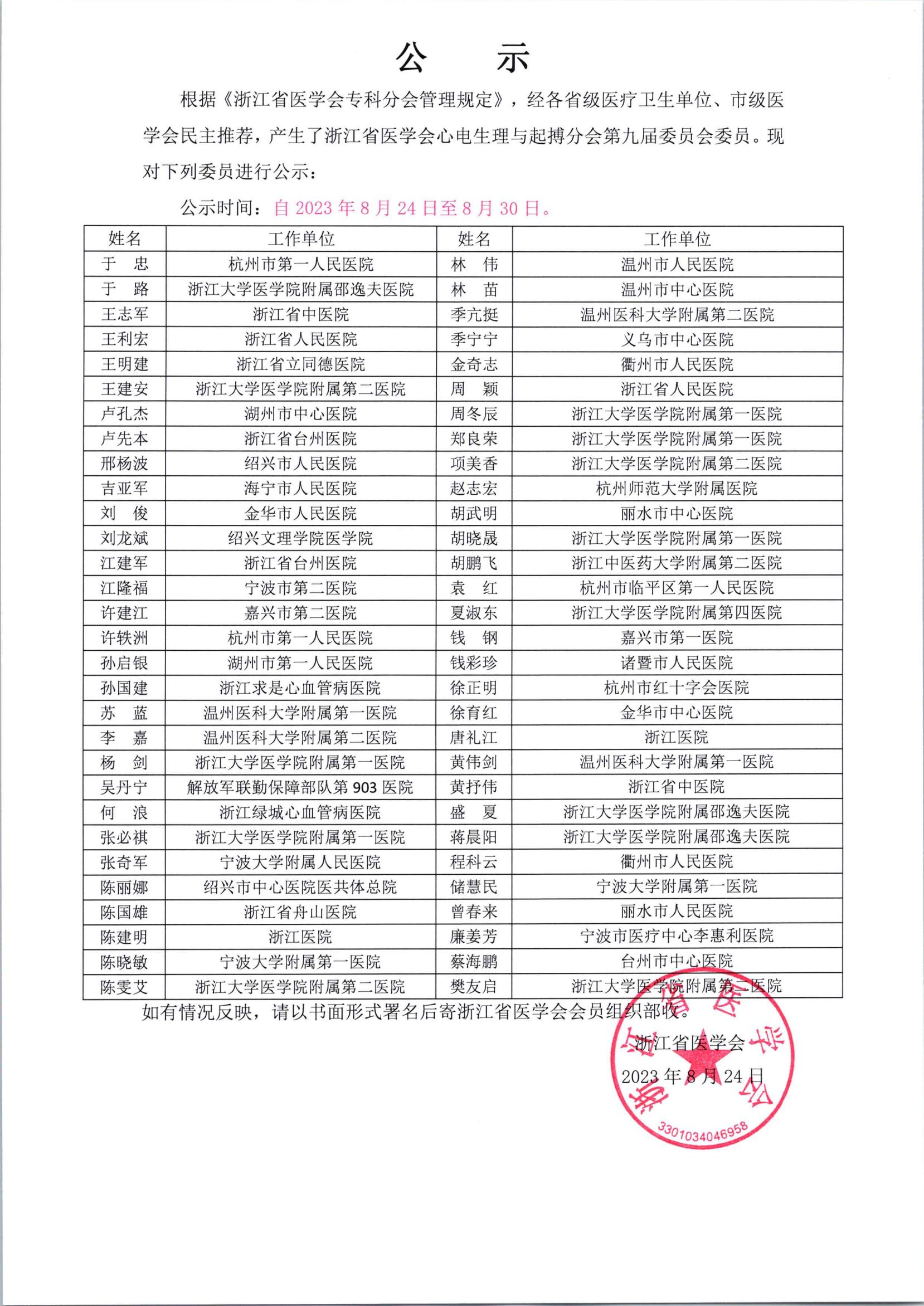 浙江省医学会心电生理与起搏分会第九届委员会委员名单公示_00.jpg